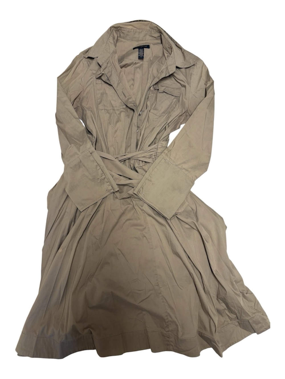 Banana Republic Light Taupe Trench Dress with Waist Tie